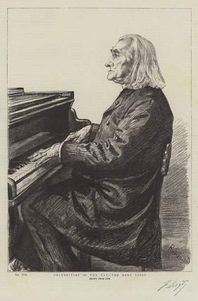 Berühmtheiten des Tages, der Abbe Liszt von Charles Paul Renouard